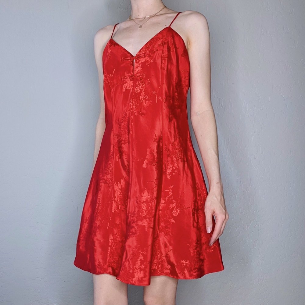SOLD - Floral Satin Slip dress